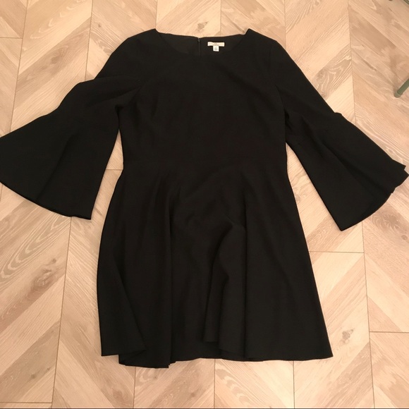 H by Halston Dresses & Skirts - Halston Black Dressy Cocktail Dress 14 Bell Sleeve